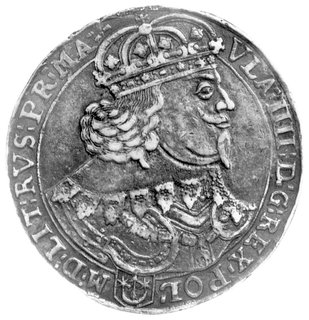 talar 1642, Bydgoszcz, Kurp. 96 R3, Dav. 4329, minimalny ślad po zawieszce? ładnie zachowana moneta ze starą patyną.