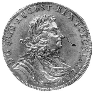 2/3 talara /gulden/ 1705, Drezno, Dav. 819, Merseb 1450, drobne uszkodzenie tła na awersie ale moneta w pięknym stanie.