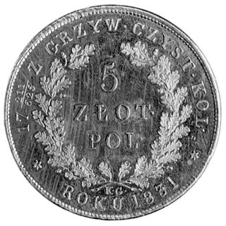 5 złotych 1831, Warszawa, Plage 272, bardzo ładn
