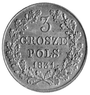 3 grosze 1831, Warszawa, Plage 282, bardzo ładny
