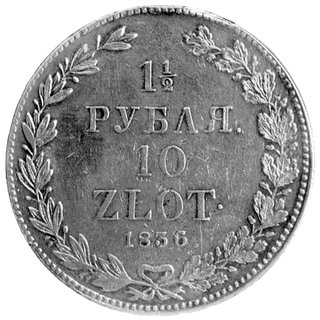 1 1/2 rubla = 10 złotych 1836, Sankt Petersburg, Plage 327.