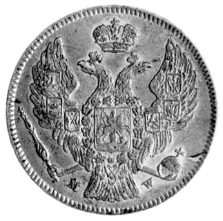 30 kopiejek = 2 złote 1835, Warszawa, Plage 372, minimalna wada blachy na awersie, ładny egzemplarz.