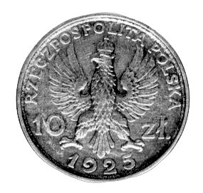 10 złotych 1925, Dwie głowy, Parchimowicz P-150 