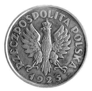 5 złotych 1925, Konstytucja, 100 perełek, Parchimowicz 113 a, wybito 1.000 sztuk, srebro, waga 25,10g.