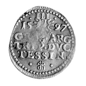 trojak 1597, Cieszyn, F.u S. 2982, rzadki.