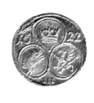 3 halerze jednostronne 1622, Świdnica, F.u S. -, bardzo rzadka moneta wybita w dobrym srebrze.