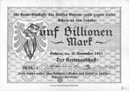 Góra /Guhrau/- 5 bilionów marek 15.11.1923, A. K