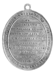 medalik owalny z uszkiem j.w., H-Cz.6152, srebro 37 x 28 mm, 9.19 g.