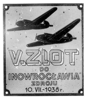 plakieta V Zlotu do Inowrocławia Zdroju 1938 r.