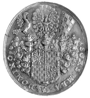 medal autorstwa Jana Buchheima wybity z okazji przyznania księciu legnicko- brzeskiemu Jerzemu III tytułu namiestnika Śląska w 1653 r., Aw: Popiersie księcia w zbroi trzy czwarte w prawo, u dołu I.B., napis w otoku: D.G. GEORG DUX SIL L. & B. SUPREMAE PER SIL PRAEF. ADMINISTR., Rw: Ozdobna tarcza herbowa wokół dewiza: SORS MEA A DOMINO (los mój w ręku Boga) , Więcek 15, FuS 1612, srebro 36 x 39 mm, 11.95 g.