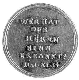 medal na pojawienie się komety w 1744 r., Aw: Kometa na tle krajobrazu i gwiazd