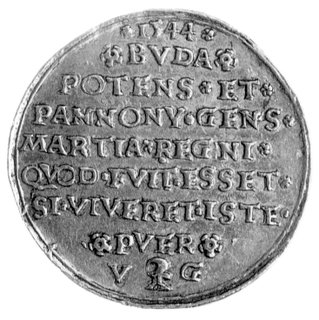 medal autorstwa Wolfganga Guglingera z Krzemnicy, wybity w 1544 r. z okazji koronacji młodocianego Ludwika II Jagiel- lończyka (1506- 1526), Aw: Młodociany król siedzący na poduszce, poniżej napis: CORONATVS
