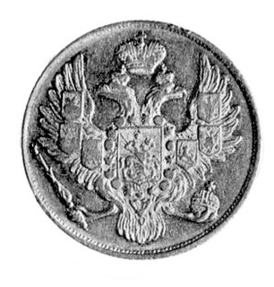3 ruble 1843, Sankt Petersburg, platyna, waga 10,26g., drugi egzemplarz.