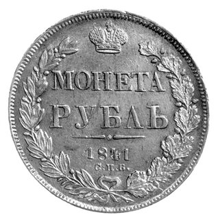 rubel 1841, Sankt Petersburg, Uzdenikow 1597.