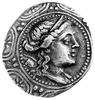 Macedonia, tetradrachma 158-149, mennica Amphipolis, Aw: Popiersie Artemidy Tauropolos na tarczy m..