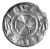denar krzyżowy X-XI w., Aw: Krzyż szeroki, Rw: Kapliczka, CNP 431, 1.03 g.