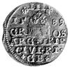 trojak 1589, Ryga, odmiana z cyfrą III pomiędzy lilijkami, Kurp. 2495 R4, T. 3, rzadki.