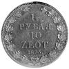1 1/2 rubla = 10 złotych 1835, Sankt Petersburg, Plage 323.