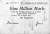 Gliwice /Gleiwitz/- 1.000.000 marek 9.08.1923 ważne do 30.09.1923, A. Keller 1805.d