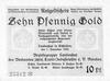 Kamienna Góra /Landeshut/- 10 fenigów w złocie 1.11.1923, A. Keller 266