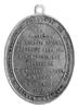 medalik owalny z uszkiem na pamiątkę odnalezienia szczątków potomków Jana III Sobieskiego w 1862 r..