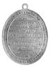 medalik owalny z uszkiem j.w., H-Cz.6152, srebro 37 x 28 mm, 9.19 g.