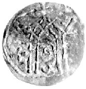 denar ok. 1190- 1210, mennica Głogów lub Legnica, Aw: Kościół, Rw: Wieża, Such.6, Str.48, Gum.121, 0,34 g.