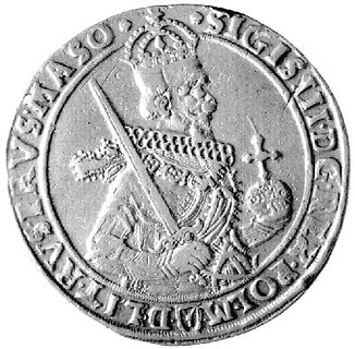 talar 1630, Bydgoszcz, Kurp. 1649 R, Dav. 4316, w końcówce napisu na awersie omyłkowo HB zamist HR