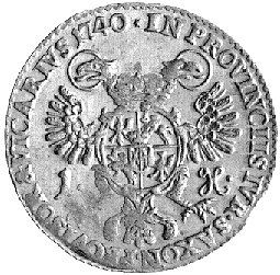 grosz wikariacki 1740, Drezno, Kam. 1516 R, Merseb. 1694