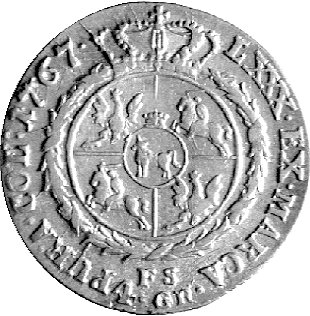 złotówka 1767, Warszawa, Plage 276, ciekawa odmiana z omyłkowym napisem RFX zamiast REX