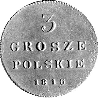3 grosze 1816, Warszawa, Plage 149 R3, bardzo rz