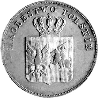 5 złotych 1831, Warszawa, drugi egzemplarz, minimalnie justowany ze starą patyną