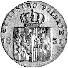 10 groszy 1831, Warszawa, Plage 279, łapy orła z