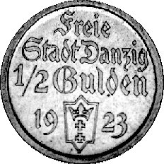 1/2 guldena 1923, Utrecht, Koga, drugi egzemplar