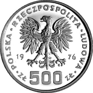500 złotych 1976, Warszawa, Tadeusz Kościuszko, złoto, 29,89 g.