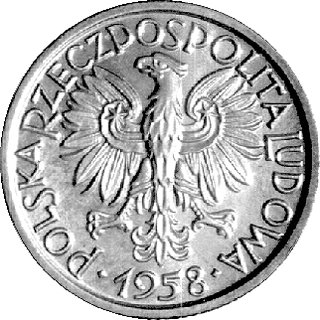2 złote 1958, na rewersie napis PRÓBA, Parchimow