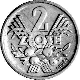 2 złote 1958, na rewersie napis PRÓBA, Parchimowicz P-223 a, wybito 100 sztuk, mosiądz, 8,78 g.