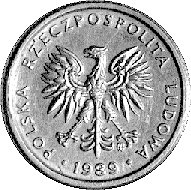 1 złoty 1989, na rewersie napis PRÓBA, Parchimow