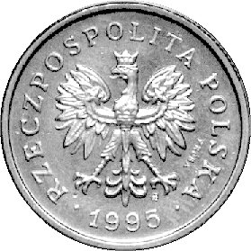 1 złoty 1995, na awersie napis PRÓBA, Parchimowi