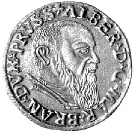 trojak 1541, Królewiec, Neumann 43, Bahr. 1172, odmiana ze starszym popiersiem księcia