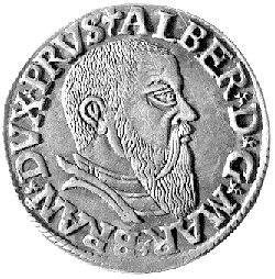 trojak 1545, Neumann 44, Bahr. 1194, popiersie księcia ze szpiczastą brodą, ładna stara patyna