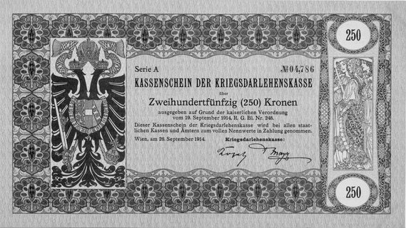 250 koron- pożyczka wojenna 26.09.1914, Pick 26