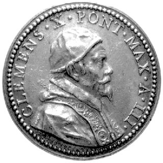 medal papieża Klemensa X 1670- 1676 bez daty syg