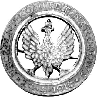 odznaka Naczelnego Komitetu Narodowego 1916 r.