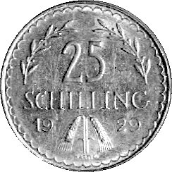 25 szylingów 1929, Wiedeń, Fr. 436, złoto, 5,87 
