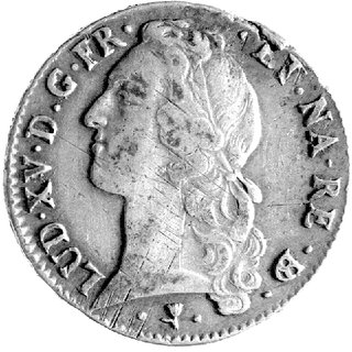 ecu 1766, Pau, Aw: Głowa, Rw: Herb w wieńcu, Gad