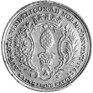 talar 1765, Aw: Herb miasta, Rw: Popiersie cesarza Franciszka I, Dav. 1930