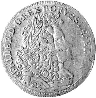 gulden 1704, Berlin, Aw: Popiersie, Rw: Wielopolowa tarcza herbowa, literki C-S, Schr. 81, rzadki