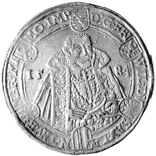 Fryderyk Wilhelm I i Jan III 1573-1602 - talar 1584, Aw: Półpostać, Rw: Półpostać, Dav. 9770, Schnee 238
