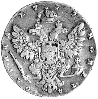 połtina 1739, Petersburg, Aw: Popiersie, Rw: Orz